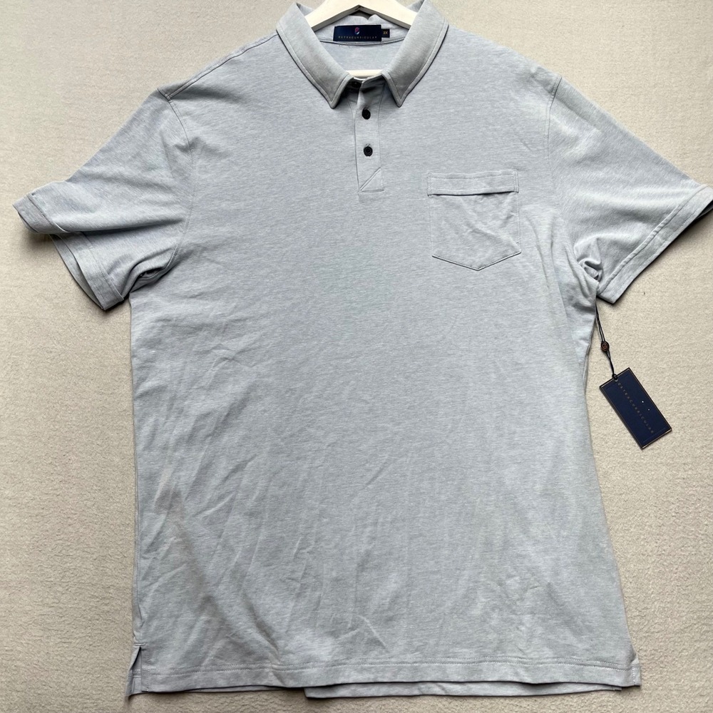 Extracurricular Mens Auxiliary Polo Shirt Dusty Blue XXL Short Sleeve EC017 NWT